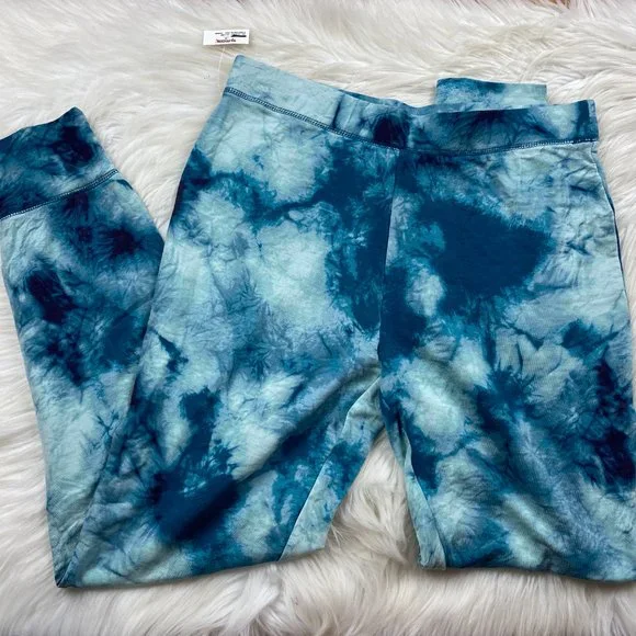 Cynthia Rowley Leggings Tie Dye Comfy Pajama Pants Blue & White Women's S NEW - Picture 5 of 8